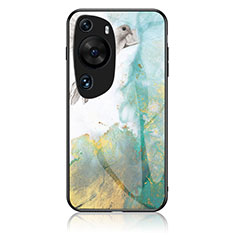 Huawei P60 Art用ハイブリットバンパーケース プラスチック パターン 鏡面 カバー ファーウェイ グリーン