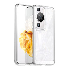 Huawei P60 Pro用ハイブリットバンパーケース クリア透明 プラスチック カバー J01S ファーウェイ クリア