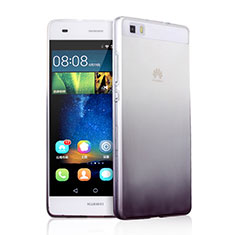 Huawei P8 Lite用極薄ソフトケース グラデーション 勾配色 クリア透明 ファーウェイ グレー