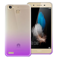 Huawei P8 Lite Smart用極薄ソフトケース グラデーション 勾配色 クリア透明 ファーウェイ パープル