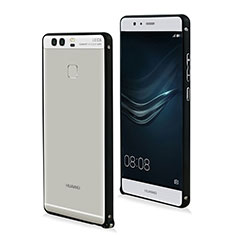 Huawei P9用ケース 高級感 手触り良い アルミメタル 製の金属製 バンパー ファーウェイ ブラック