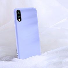 Huawei Y9 Prime (2019)用360度 フルカバー極薄ソフトケース シリコンケース 耐衝撃 全面保護 バンパー S03 ファーウェイ パープル