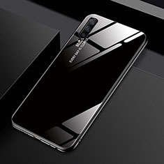 Huawei Y9s用ハイブリットバンパーケース プラスチック 鏡面 虹 グラデーション 勾配色 カバー ファーウェイ ブラック