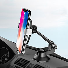 Realme 9i 5G用スマートフォン車載ホルダー 車載スタンド 真空吸盤で車のダッシュボードに直接取り付け ユニバーサル H10 シルバー