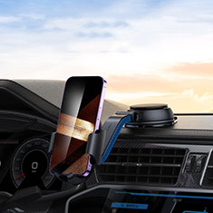 Oppo Find X3 Pro用スマートフォン車載ホルダー 車載スタンド 真空吸盤で車のダッシュボードに直接取り付け ユニバーサル BS9 ブラック