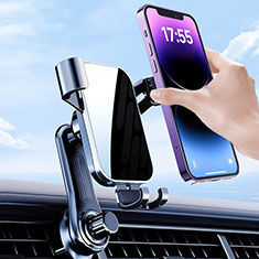 Asus ROG Phone 5s用スマートフォン車載ホルダー 車載スタンド クリップで車のダッシュボードに直接取り付け ユニバーサル JD3 ブラック