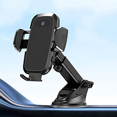 HTC Desire 21 Pro 5G用スマートフォン車載ホルダー 車載スタンド 真空吸盤で車のダッシュボードに直接取り付け ユニバーサル N05 ブラック