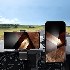 Asus ROG Phone 5s用スマートフォン車載ホルダー 車載スタンド クリップで車のダッシュボードに直接取り付け ユニバーサル N02 ブラック
