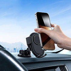 Samsung Galaxy A13 4G用スマートフォン車載ホルダー 車載スタンド 真空吸盤で車のダッシュボードに直接取り付け ユニバーサル BS2 ブラック
