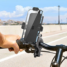 Sony Xperia T2 Ultra Dual用オートバイ ホルダー 自転車 スタンド フォンスタンドスタンド360度 H01 ブラック