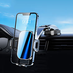 Vivo iQOO U3 5G用スマートフォン車載ホルダー 車載スタンド クリップで車のダッシュボードに直接取り付け ユニバーサル BY5 ブラック
