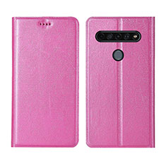 LG K41S用手帳型 レザーケース スタンド カバー L02 LG ピンク