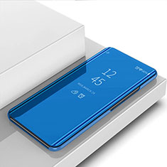 LG K41S用手帳型 レザーケース スタンド 鏡面 カバー LG ネイビー