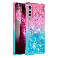 LG Velvet 4G用シリコンケース ソフトタッチラバー ブリンブリン カバー S02 LG ピンク