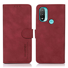 Motorola Moto E40用手帳型 レザーケース スタンド カバー D08Y モトローラ レッド