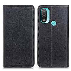 Motorola Moto E40用手帳型 レザーケース スタンド カバー N01P モトローラ ブラック