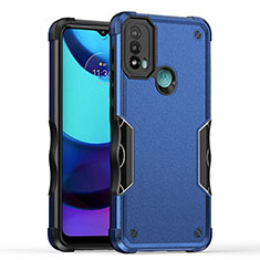 Motorola Moto E40用ハイブリットバンパーケース プラスチック 兼シリコーン カバー モトローラ ネイビー