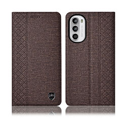 Motorola Moto Edge (2022) 5G用手帳型 布 スタンド H12P モトローラ ブラウン