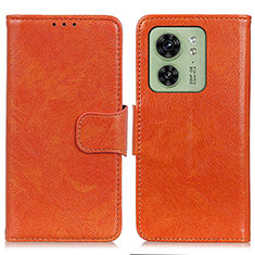 Motorola Moto Edge (2023) 5G用手帳型 レザーケース スタンド カバー N05P モトローラ オレンジ