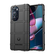 Motorola Moto Edge 30 Pro 5G用360度 フルカバー極薄ソフトケース シリコンケース 耐衝撃 全面保護 バンパー モトローラ ブラック