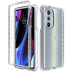 Motorola Moto Edge 30 Pro 5G用前面と背面 360度 フルカバー 極薄ソフトケース シリコンケース 耐衝撃 全面保護 バンパー 勾配色 透明 モトローラ クリア