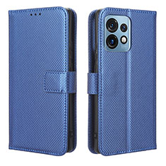 Motorola Moto Edge 40 Pro 5G用手帳型 レザーケース スタンド カバー BY1 モトローラ ネイビー