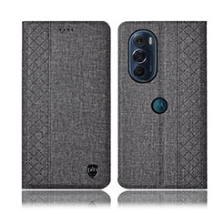 Motorola Moto Edge X30 5G用手帳型 布 スタンド H13P モトローラ グレー