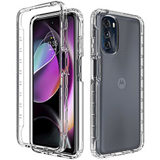 Motorola Moto G 5G (2022)用前面と背面 360度 フルカバー 極薄ソフトケース シリコンケース 耐衝撃 全面保護 バンパー 透明 モトローラ クリア