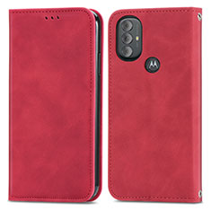 Motorola Moto G Play (2023)用手帳型 レザーケース スタンド カバー S04D モトローラ レッド