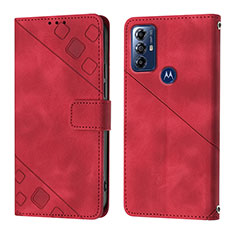 Motorola Moto G Play Gen 2用手帳型 レザーケース スタンド カバー YB1 モトローラ レッド