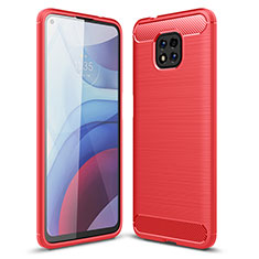 Motorola Moto G Power (2021)用シリコンケース ソフトタッチラバー ライン カバー モトローラ レッド