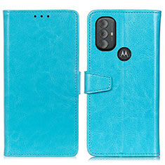 Motorola Moto G Power (2022)用手帳型 レザーケース スタンド カバー A06D モトローラ ブルー