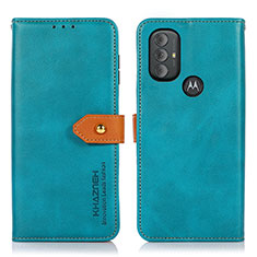 Motorola Moto G Power (2022)用手帳型 レザーケース スタンド カバー N07P モトローラ シアン