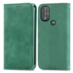 Motorola Moto G Power (2022)用手帳型 レザーケース スタンド カバー S04D モトローラ グリーン