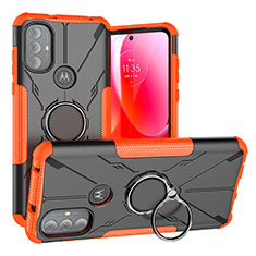 Motorola Moto G Power (2022)用ハイブリットバンパーケース プラスチック アンド指輪 マグネット式 S02 モトローラ オレンジ
