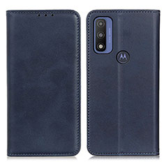 Motorola Moto G Pure用手帳型 レザーケース スタンド カバー A02D モトローラ ネイビー