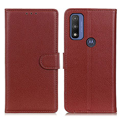 Motorola Moto G Pure用手帳型 レザーケース スタンド カバー A03D モトローラ ブラウン