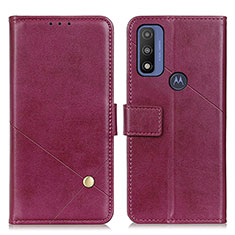 Motorola Moto G Pure用手帳型 レザーケース スタンド カバー D04Y モトローラ パープル