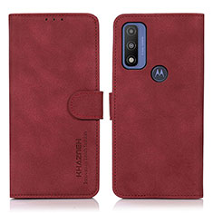 Motorola Moto G Pure用手帳型 レザーケース スタンド カバー D08Y モトローラ レッド