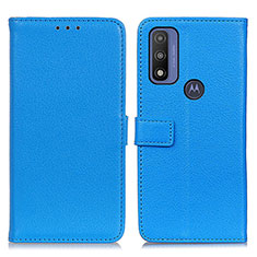 Motorola Moto G Pure用手帳型 レザーケース スタンド カバー D09Y モトローラ ブルー