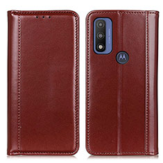 Motorola Moto G Pure用手帳型 レザーケース スタンド カバー M05L モトローラ ブラウン