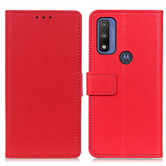 Motorola Moto G Pure用手帳型 レザーケース スタンド カバー M08L モトローラ レッド