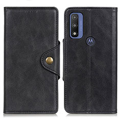 Motorola Moto G Pure用手帳型 レザーケース スタンド カバー N03P モトローラ ブラック