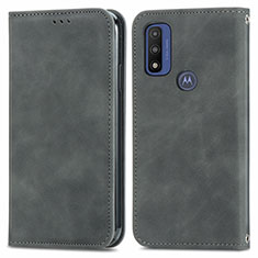 Motorola Moto G Pure用手帳型 レザーケース スタンド カバー S04D モトローラ グレー