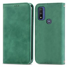 Motorola Moto G Pure用手帳型 レザーケース スタンド カバー S04D モトローラ グリーン