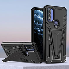 Motorola Moto G Pure用ハイブリットバンパーケース スタンド プラスチック 兼シリコーン カバー モトローラ ブラック