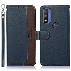 Motorola Moto G Pure用手帳型 レザーケース スタンド カバー A09D モトローラ ネイビー