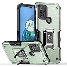 Motorola Moto G10用ハイブリットバンパーケース プラスチック アンド指輪 マグネット式 S05 モトローラ グリーン