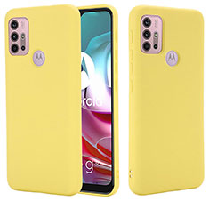 Motorola Moto G10 Power用360度 フルカバー極薄ソフトケース シリコンケース 耐衝撃 全面保護 バンパー モトローラ イエロー