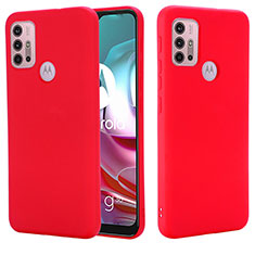 Motorola Moto G20用360度 フルカバー極薄ソフトケース シリコンケース 耐衝撃 全面保護 バンパー モトローラ レッド